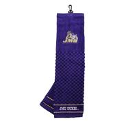 Team Golf NCAA - Toalla de Golf Bordada de James Madison Dukes, diseño a Cuadros, Logotipo Bordado