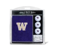 Team Golf NCAA Washington Huskies Set de Regalo: Toalla de Golf Bordada, 3 Pelotas de Golf y 14 Tees de Golf de 2-3/4 Pulgadas, Toalla Triple Plegable de 16 x 22 Pulgadas y 100% algodón