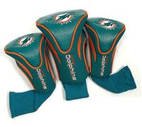 Team Golf NFL 3 Pack Contour Funda para Cabeza, Miami Dolphins, Talla única