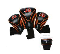 Team Golf NFL 3 Pack Contour Funda para Cabeza, NFL, Color Cincinnati Bengals, tamaño Talla única
