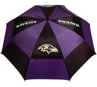 Team Golf NFL Baltimore Ravens - Paraguas de Golf de 62 Pulgadas con Funda Protectora, diseño de protección contra el Viento de Doble toldo, botón de Apertura automática