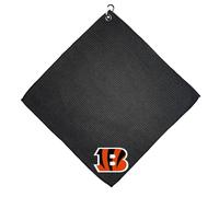 Team Golf NFL Cincinnati Bengals - Toalla de Golf de 15 x 15 Pulgadas con Clip de mosquetón, Microfibra Premium con Bolsillos Profundos para gofres, absorción de Agua Superior y Toalla de Limpieza de