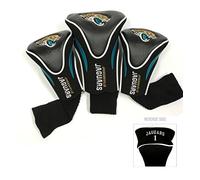 Team Golf NFL Jacksonville Jaguars Contour - Fundas para Palos de Golf (3 Unidades) numeradas 1, 3 y X, se Adapta a Conductores de Gran tamaño, utilitarios, Rescate y Palos de Calle, Forro de