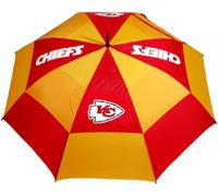 Team Golf NFL Kansas City Chiefs - Paraguas de Golf de 62 Pulgadas con Funda Protectora, diseño de protección contra el Viento de Doble toldo, botón de Apertura automática