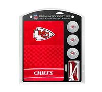 Team Golf NFL Kansas City Chiefs Set de Regalo: Toalla de Golf Bordada, 3 Pelotas de Golf y 14 Tees de Golf de 2-3/4 Pulgadas, Toalla Triple Plegable de 16 x 22 Pulgadas y 100% algodón