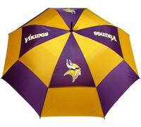 Team Golf NFL Minnesota Vikings - Paraguas de Golf de 62 Pulgadas con Funda Protectora, diseño de Doble Dosel de protección contra el Viento, botón de Apertura automática