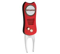 Team Golf NFL Tampa Bay Buccaneers Switchblade Divot Tool with Double-Sided Magnetic Ball Marker Features Patented Single Prong Design Causes Less D