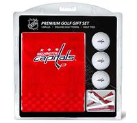 Team Golf NHL Washington Capitals Juego de Regalo: Toalla de Golf Bordada, 3 Pelotas de Golf y 14 Camisetas de Golf de 2-3/4 Pulgadas, Toalla de Triple Pliegue de 16 x 22 Pulgadas y 100% algodón