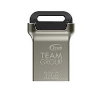 Team Group C162 USB Flash 32GB USB Type-A 3.0 (3.1 Gen 1) Negro, Plata - Unidades USB Flash (32GB, USB Type-A, 3.0 (3.1 Gen 1), 85MB/s, sin Tapa, Negro, Plata)