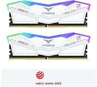 TEAMGROUP T-Force Delta RGB DDR5 Ram 32 GB (2 x 16 GB) 6400 MHz PC5-51200 CL32 Módulo de memoria RAM para chipset 600 serie 700 XMP 3.0 Ready White FF4D532G6400HC32ADC01