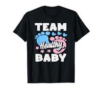 Team Healthy Baby - Fiesta de revelación de género, Color Rosa Neutro y Azul Camiseta