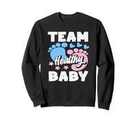 Team Healthy Baby - Fiesta de revelación de género, Color Rosa Neutro y Azul Sudadera