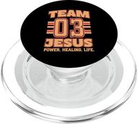 Team Jesus Jersey 3 Su Nombre es Poder sanando la Vida PopSockets PopGrip para MagSafe