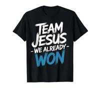 Team Jesus We Already Won Spiritual Winner Victory - Camiseta gráfica económica, Hombre, Negro, XL