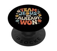 Team Jesus We Already Won Victoria del Ganador Espiritual |- PopSockets PopGrip Adhesivo
