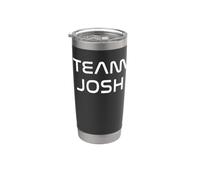 Team Josh Modern Futuristic White Font Vaso térmico de acero inoxidable de doble pared