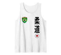 Team Judo Brazil Flag Kanji Japanese Martial Arts Camiseta sin Mangas