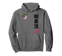 Team Karate Goju Ryu USA Flag Kanji Japanese Martial Arts Sudadera con Capucha