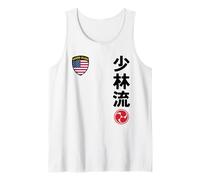 Team Karate Shorin Ryu USA Flag Japanese Martial Arts Camiseta sin Mangas