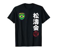Team Karate Shotokai Brazil Flag Kanji Japanese Martial Arts Camiseta