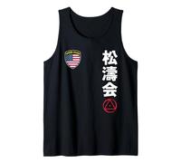 Team Karate Shotokai USA Flag Kanji Japanese Martial Arts Camiseta sin Mangas