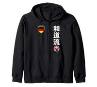 Team Karate Wado Ryu German Flag Kanji Japanese Martial Arts Sudadera con Capucha