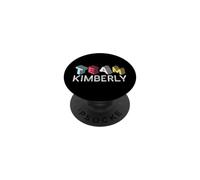 Team Kimberly Primer Nombre Retro Personalizado PopSockets PopGrip Adhesivo