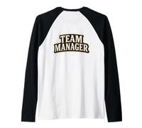 Team Manager - Texto Trasero para Hombre y Mujer Camiseta Manga Raglan