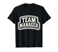 Team Manager Varsity Style Text Hombres Mujeres Camiseta