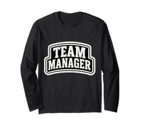 Team Manager Varsity Style Text Hombres Mujeres Manga Larga