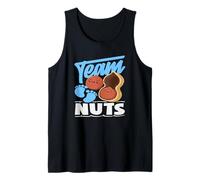 Team Nuts Funny Gender Reveal Party Blue Boy Anuncio Camiseta sin Mangas