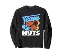 Team Nuts Funny Gender Reveal Party Blue Boy Anuncio Sudadera