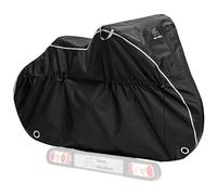 Team Obsidian Funda para Bicicleta Exterior Impermeable - Protección UV Antipolvo y Lluvia con Orificios para Candado - Guarda Bicicletas Exterior Tela Oxford 600D - Cubre de 1 a 3 Bicis - Negro/Gris
