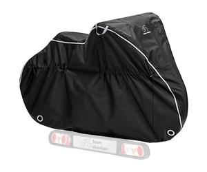 Team Obsidian Funda para Bicicleta Exterior Impermeable - Protección UV Antipolvo y Lluvia con Orificios para Candado - Guarda Bicicletas Exterior Tela Oxford 600D - Cubre de 1 a 3 Bicis - Negro/Gris