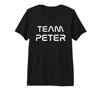Team Peter Modern Futuristic White Font Camiseta Premium