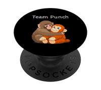 Team Punch The Monkey Sad Macaque, Lindo bebé PopSockets PopGrip Adhesivo