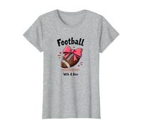 Team Spirit in My Hair - Abanico de Animadora de fútbol Camiseta, Mujer, Gris Jaspeado, S