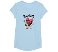 Team Spirit in My Hair - Abanico de Animadora de fútbol Camiseta, Niñas, Azul Bebé, XS