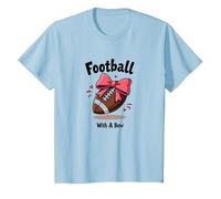 Team Spirit in My Hair - Abanico de Animadora de fútbol Camiseta, Niños, Azul Bebé, 3 años