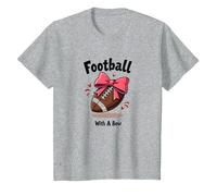 Team Spirit in My Hair - Abanico de Animadora de fútbol Camiseta, Niños, Gris Jaspeado, 2 años