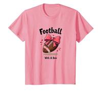 Team Spirit in My Hair - Abanico de Animadora de fútbol Camiseta, Niños, Rosado, 12 años