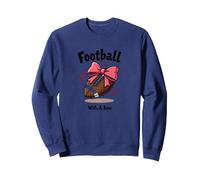 Team Spirit in My Hair - Abanico de Animadora de fútbol Sudadera, Unisex para Adultos, Azul Marino, XL