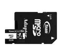Team Team TUSDX64GCL10U03 - Tarjeta micro SDXC [64 GB] para smartphone y tableta, lectura: 100 MB/s, escritura: 20 MB/s con adaptador SD (n Post Mailing)