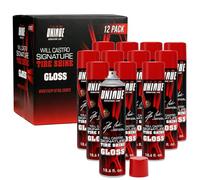 Team Unique Brillo de neumáticos - 18 onzas, paquete de 12 | Fórmula de alto brillo para un máximo brillo de neumáticos | Protege contra grietas y decoloración | Spray no graso y de baja caída para