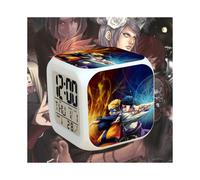(Team7 A)C Naruto Reloj despertador colorido luminoso luz nocturna 8x8x8 cm LED digital creativo para
