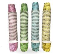 TeamBio 1000 vasos de café de papel biodegradables biocompostables tazas 75 ml, color surtido
