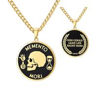 TEAMER Collar Memento Mori con Calavera para Mujer y Hombre