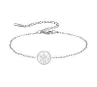 TEAMER Pulsera ajustable de San Francisco de Asís Colgante del santo patrón de los animales y la naturaleza Medalla de acero inoxidable de San Francisco para proteger a las mascotas (Plata)