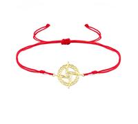 TEAMER Pulsera de cruz celta de Santa Brígida, cuerda de cera, pulsera irlandesa tradicional de cruz de Santa Brígida, amuleto irlandés, joyería para mujer, 20*20mm, Acero inoxidable, Sin piedra