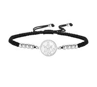 TEAMER Pulsera de San Francisco de Asís Colgante del santo patrón de los animales y la naturaleza Medalla de protección de mascotas de Francisco Joyería católica para mujeres y hombres (Plata)